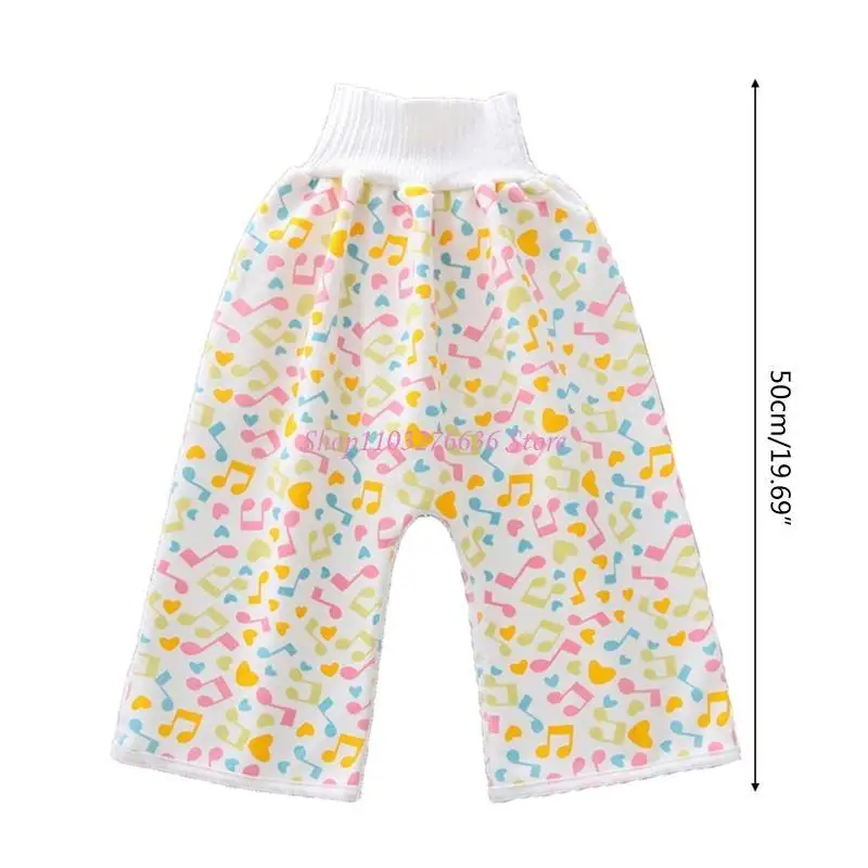 R6FD مريح الأطفال حفاضات تنورة السراويل 2 في 1 مكافحة ترطيب السرير قابل للغسل القطن قعادة التدريب الحفاض السراويل سرير مقاوم ل