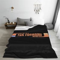 Ten Forward Bar Crew NCC 1701-D Blanket Portable Fleece Sofa Throw Blanket for Home Bedroom Travel Throws Bedspread Quilt