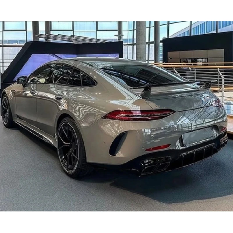 المصد الخلفي الأمامي مصبغة الشفة الخلفية الذيل الحلق لمرسيدس بنز W290 GT50 GT43 GT53 أربعة أبواب 19-25 تعديل طقم الجسم #4