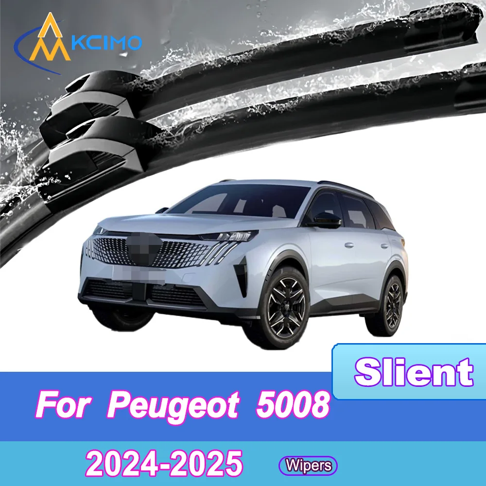 

For Peugeot 5008 P67 2024-2025 Front Windshield Wiper Blades 2pcs Slient Rain Windscreen Window Accessories