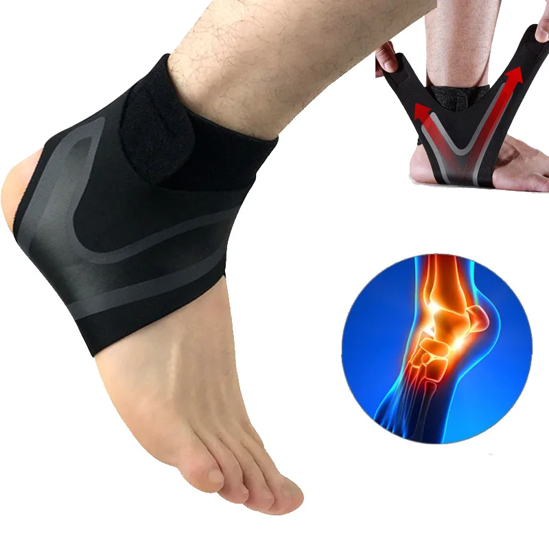 Ankle Brace Adjustable Compression Ankle Support Elastic Ankle Guard Pain Relief Strap Basketball Ankle Brace Support