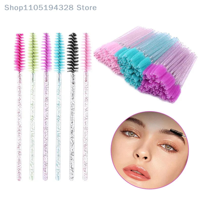 [MP] Pettine per ciglia in cristallo usa e getta 50/100 pezzi Estensione ciglia Mascara Bacchette Trucco Trucco professionale Strumento di bellezza
