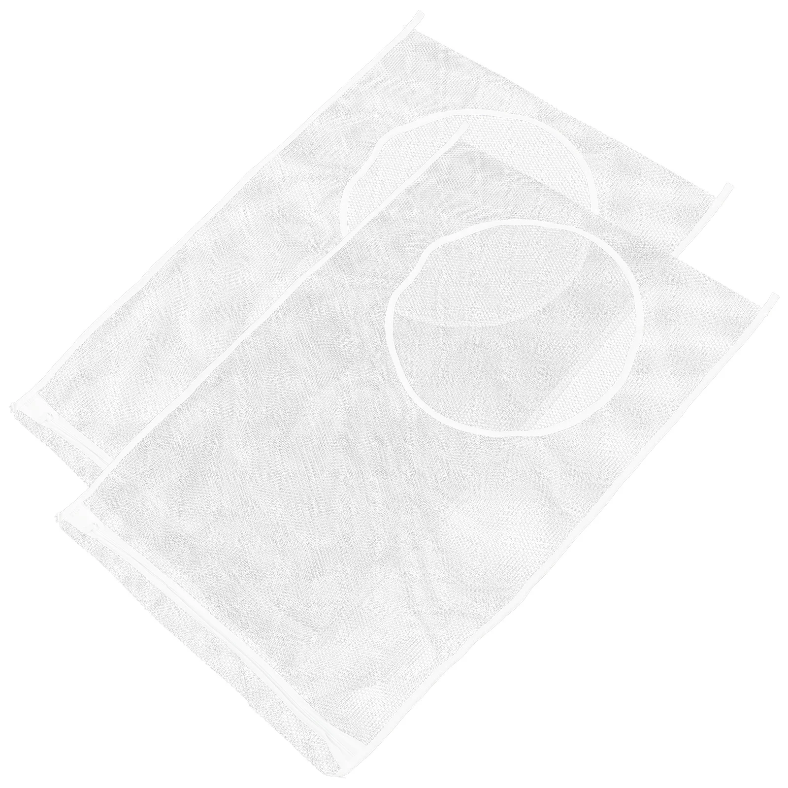 

2pcs Large Mesh Laundry Bags Foldable Clothes Storage Hamper Polyester Dirty Clothes Organizer Hanging Bathroom Net Bag