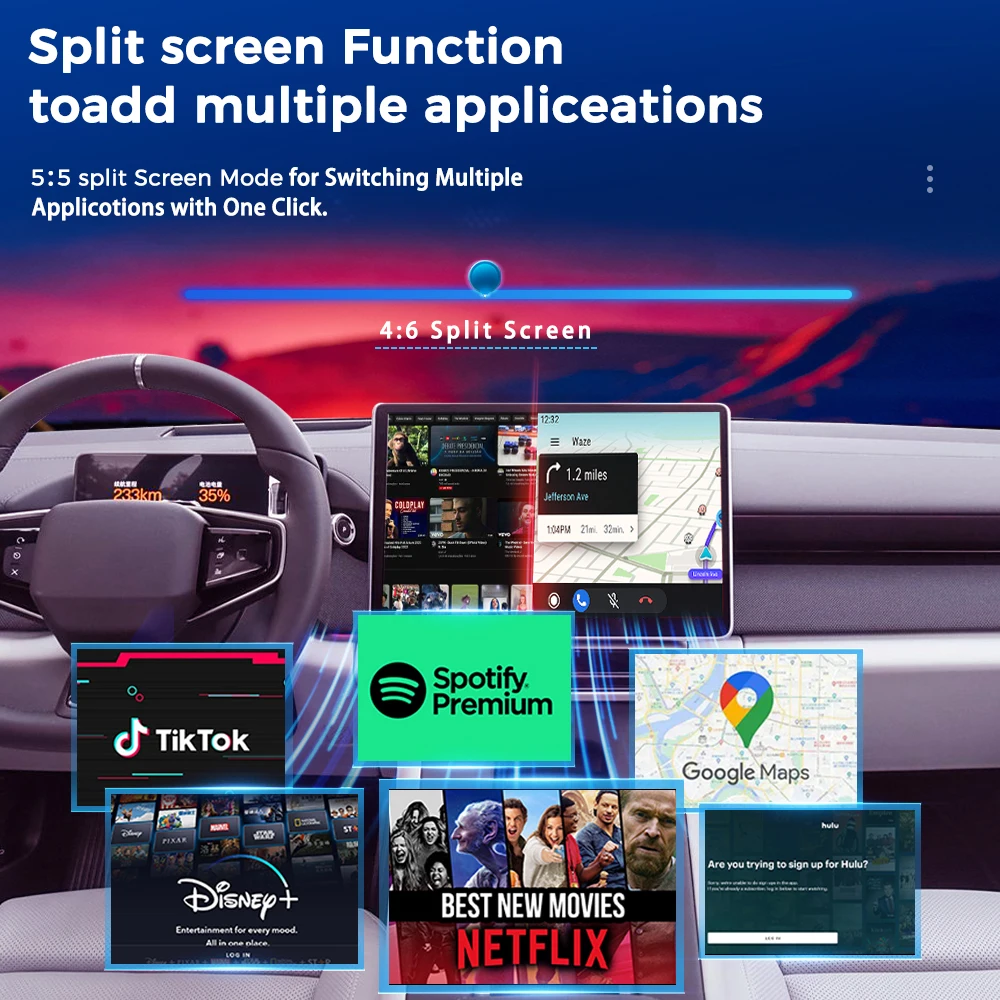 MMB MAX Android 13 CarPlay Ai Box 8+128G QCM6125 8 Cores Netflix&Youtube GPS 4G LTE For Polestar 4 Multimedia Video Android Auto view 3