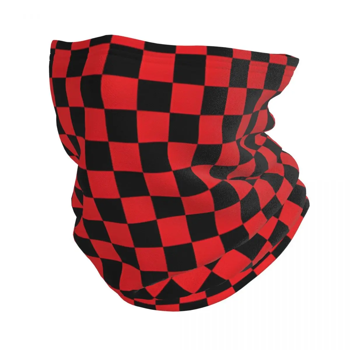 Red And Black Checkerboard Bandana Neck Gaiter Windproof Face Mask Scarf Cover Women Men Headwear