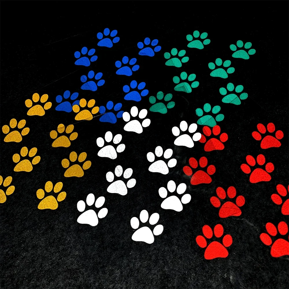 Funny Cat Paw Print Reflective Motorcycle Stickers Moto Helmet Scooter Auto Body Windshield Decal Accessories