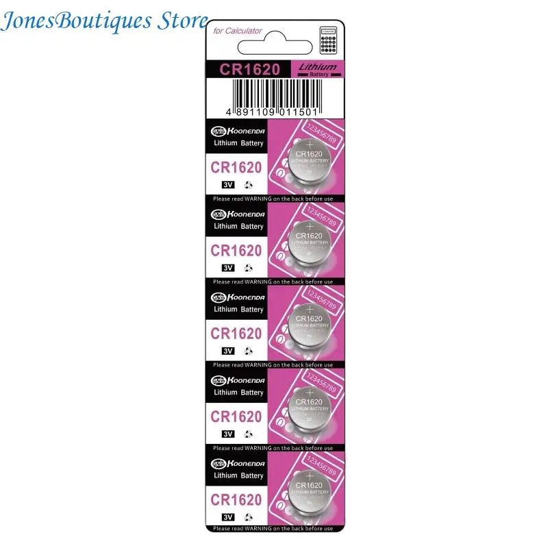 10pcs/5pcs CR1620 Button Batteries 75mAh High Energy Density Replacement DL1620/ER1620/GPCR1620 for Watch W8KE