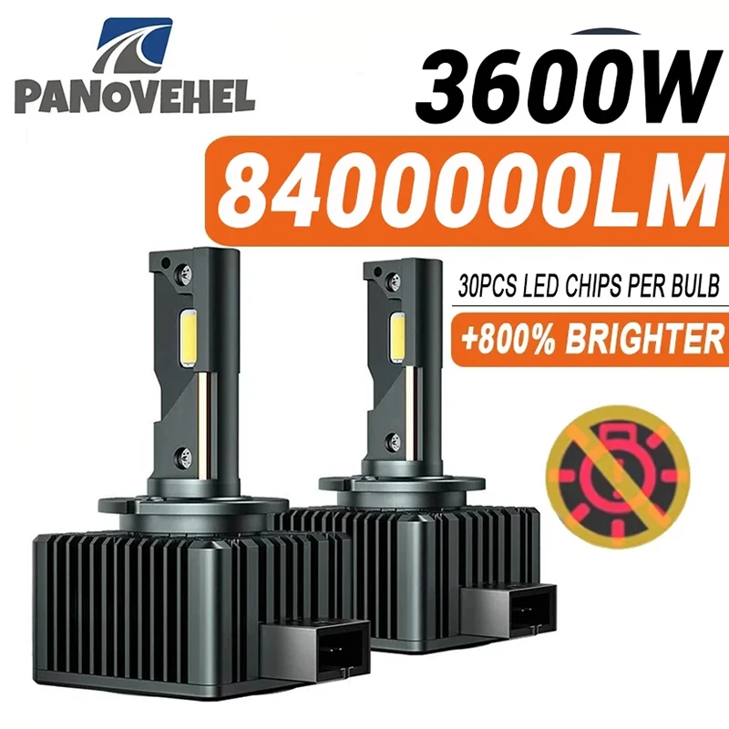 

Светодиодные лампы PANOVEHEL D3S LED D1S 3600W 8400000LM для фар, Canbus, D4S D2S D8S D1R D2R D3R, сверхъяркие автомобильные лампы 12V 24V, 2 шт.