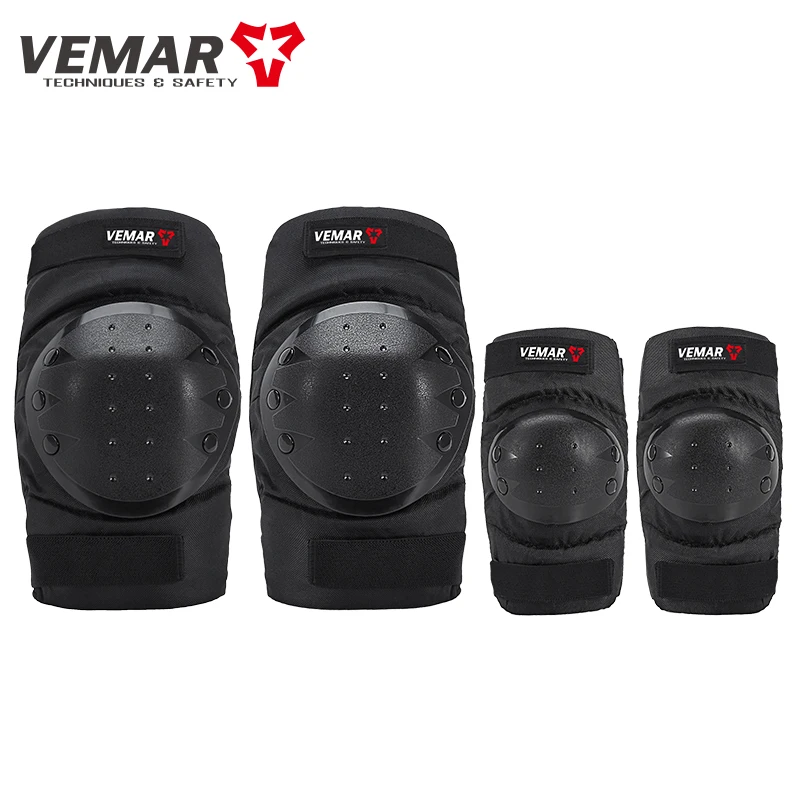 4pcs/Set Motorcycle Protectors Off-road Riding Anti-fall Knee/Elbow Pads Bike Motocross Knee Brace Elbow Protector S-XL