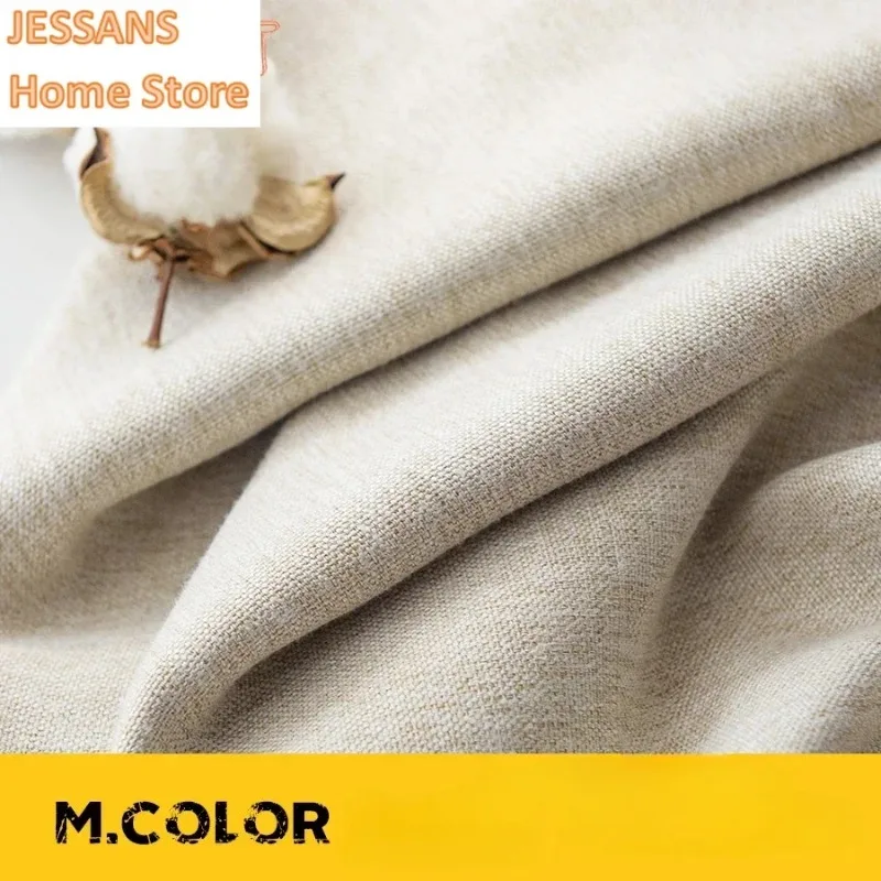 

Custom Size New Blackout Curtains for Living Room Bedroom Window Curtains Soild Color All Match Sound Reduce Beige Window Decor