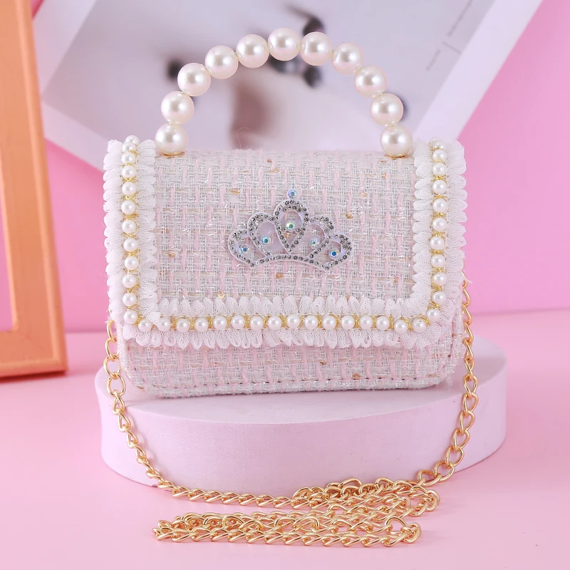 Children's Mini Hand Bags Cute Princess Crossbody Bags for Girls Small Crown Wallet Clutch Bag Toddler Purses and Handbags Gift