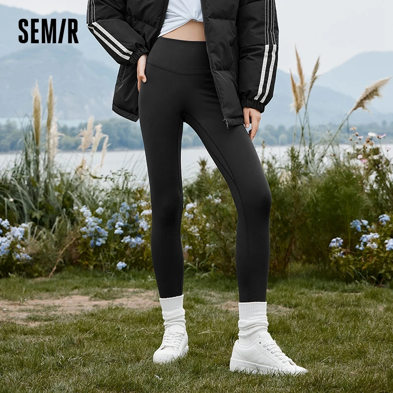 

Semir Leggings Women Brushed Slim Yoga Pants 2023 Winter New Stretch Soft Pants