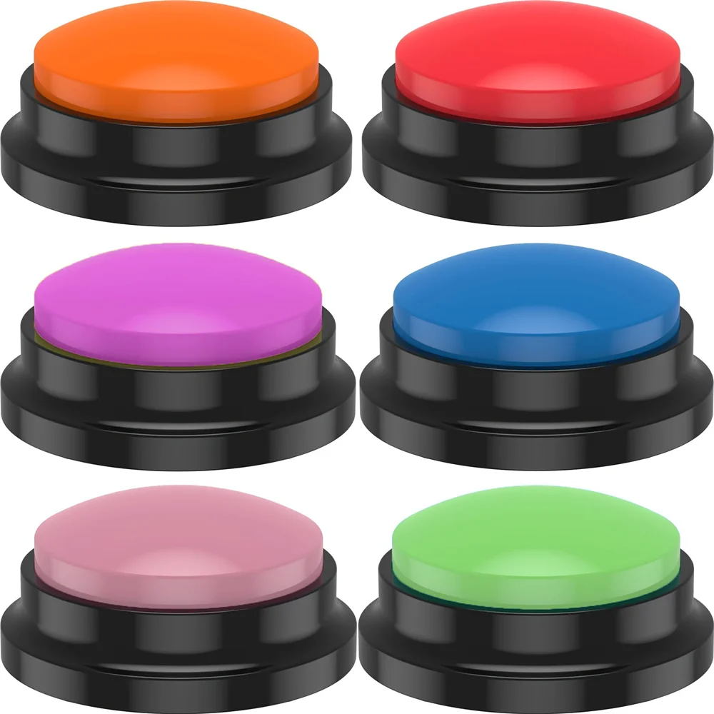 

Pet Communication Button, Recordable Talking Training Buzzer, Dog Interaction Toy, Voice Recording Cat Play Button, Durable Plas