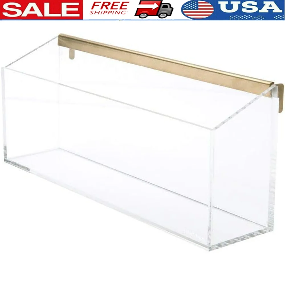 

Acrylic Wall Valet Clear Gold Hardware Document Organizer Perfect Mail Note Pads Wall Calendar Accessories