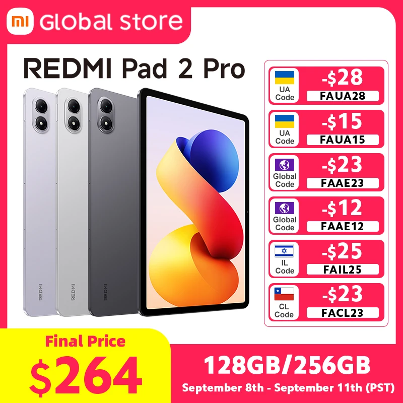 グローバル版 Xiaomi Redmi Pad 2 Pro 12.1インチ 2.5K クリスタル