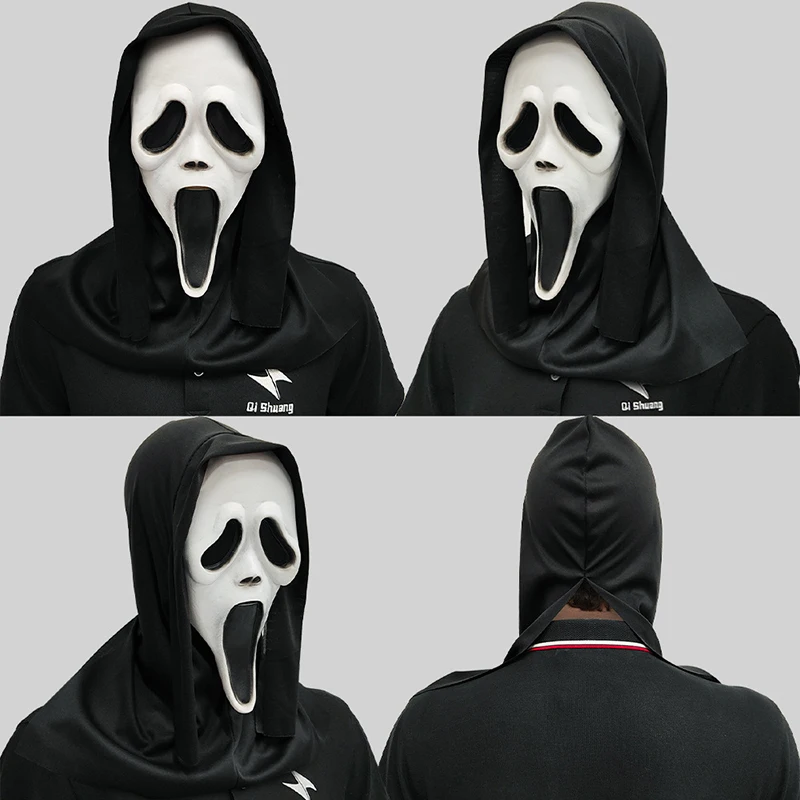 

Movie Scream Ghost Face Mask Scary Horror Cosplay Mask Halloween Party Decoration Prop For All Ages