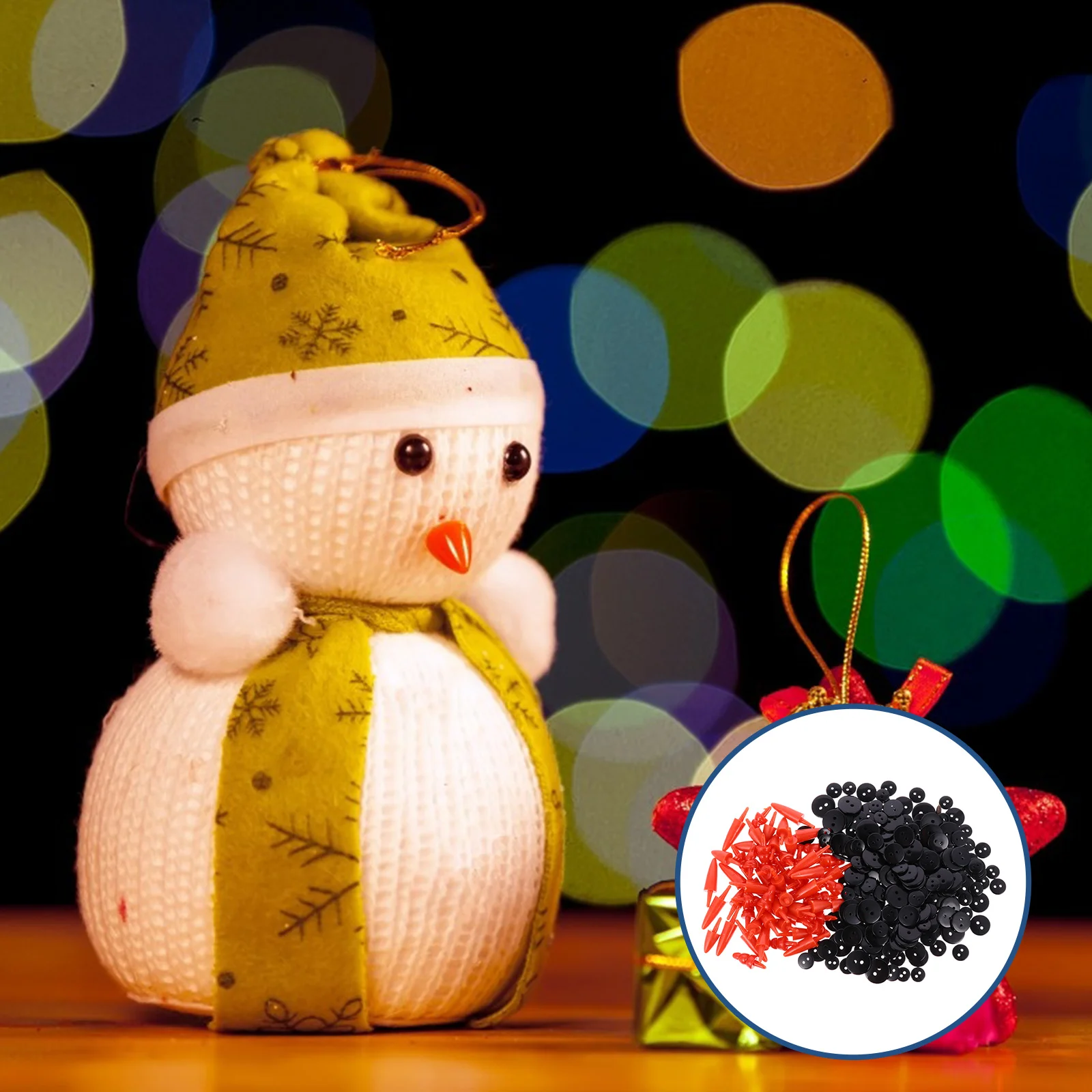 

260 Pcs/Set Snowman DIY Buttons Christmas Decoration Craft Kit Crafts Building Making Toy