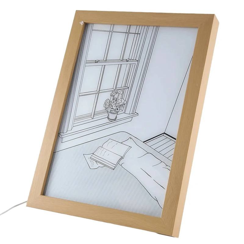 Lampada da comodino USB Lampada artistica Decorazioni per la casa Sole Pittura Luce notturna Compleanno 32X22 cm