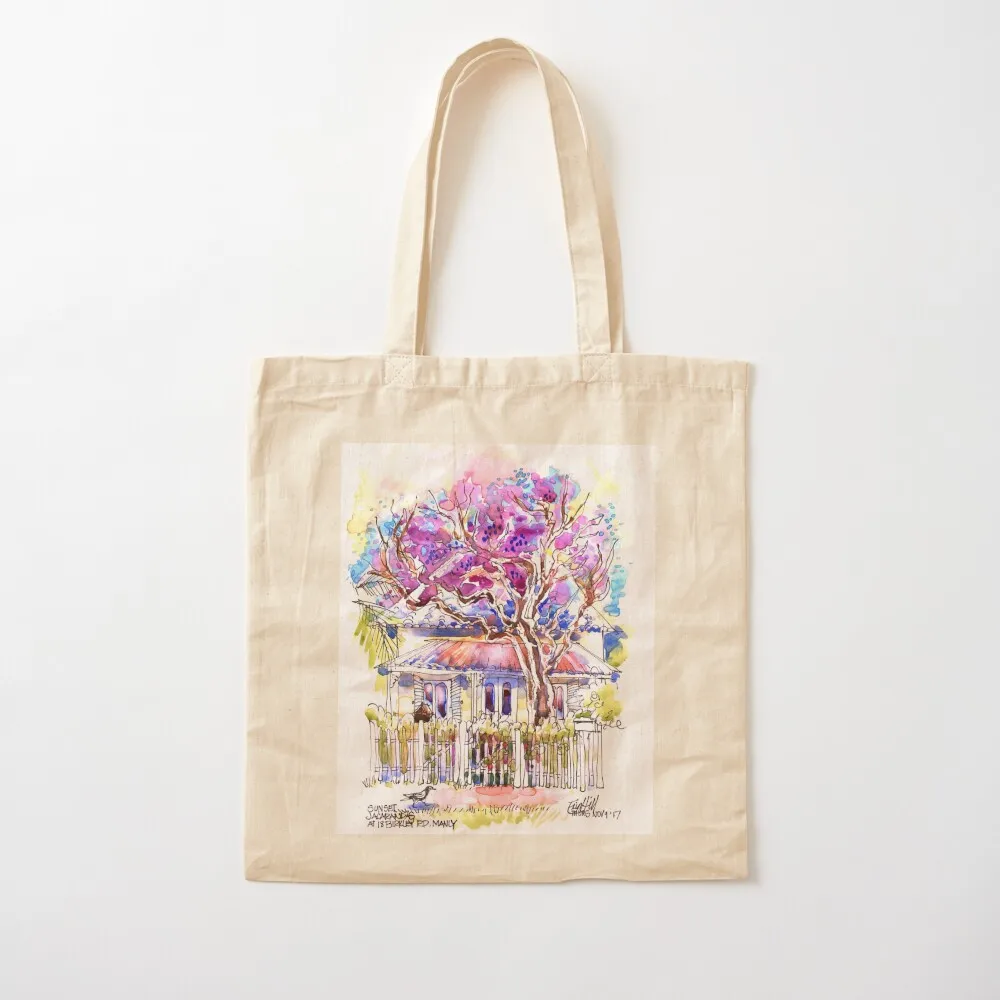 

Jacarandas in October Tote Bag shopping bag logo eco pack reusable shopping bags Lady bags Canvas Tote Bag
