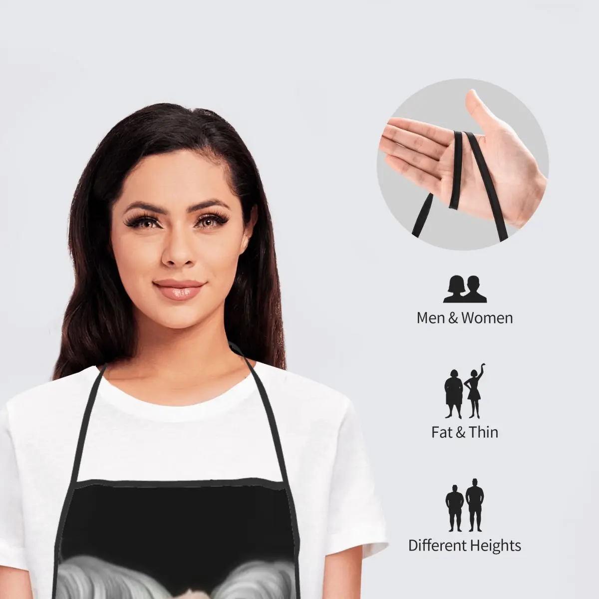 Marylin Monroe Smile Now Cry Later Aprons Chef Cooking Baking Tablier Sleeveless Bib Kitchen Cleaning Pinafore view 5