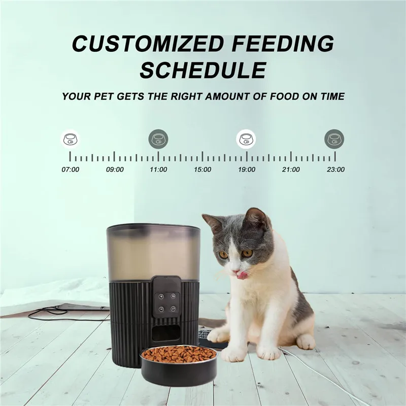 Automatic Feeder With App Control,auto Pet Feed,dog Feeder,pet Food Dispenser,timer,dual Power Supply,wifi,video,120oz,3.5l