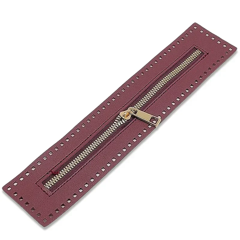 27cm Long PU Leather Zipper for Handbag Parts Hardware Zipper Sewing Hole Useful Purse Wallet Shoulder Bag Accessories