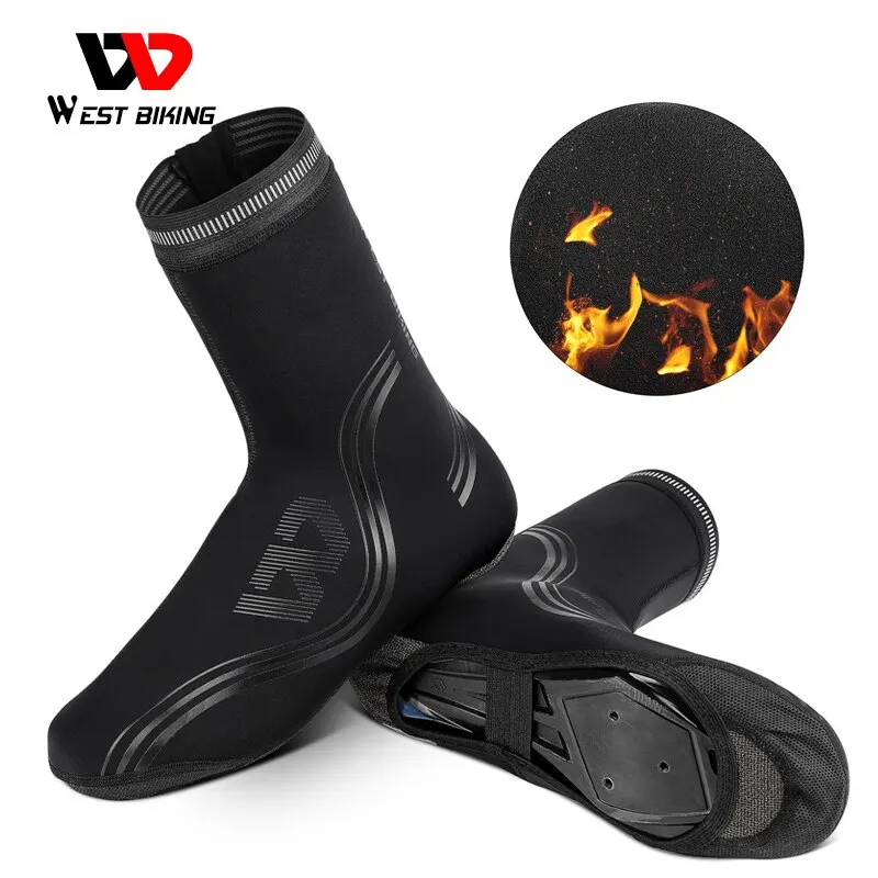 WEST BIKING ciclismo stivali copriscarpe inverno caldo moto scarpe da trekking termiche protezione antivento impermeabile copriscarpe spessi