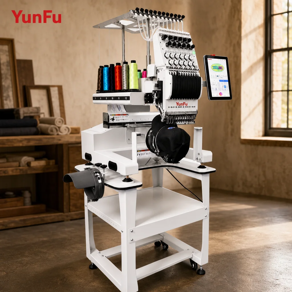 Computerized Multi Needle Flat Embroidery Machine Automatic 1200 RPM For Garment Workshop