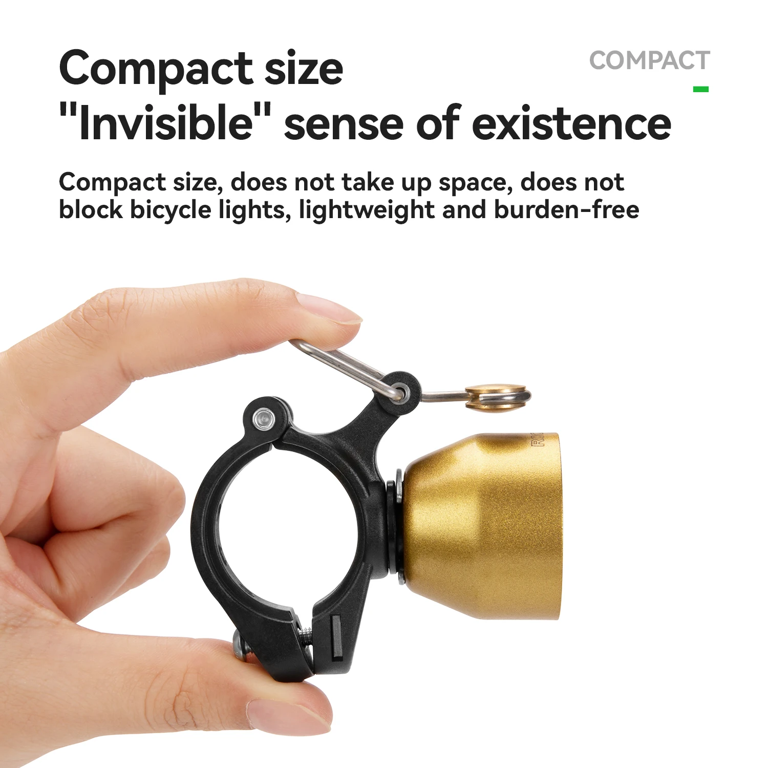 Picture 5: ROCKBROS Bike Bell Compact High-pitched Bell Warning Stable Bicycle Mini Horn Bell Copper Waterproof Retro Crisp Cycling Bell
