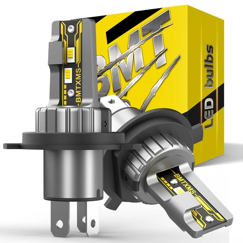 Imagen 1 del producto BMTxms 2 uds 20000LM H4 9003 bombillas de faros LED Canbus H4 HB2 LED haz alto/bajo 60W faros de cabeza de coche 6000K blanco amarillo luz automática