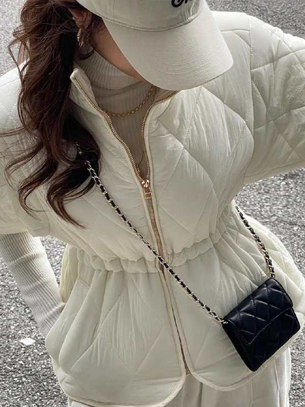 

Хлопковый жилет Ele Bla Jaet, женский модный ромбовидный узор, хлопковая теплая осень-зима, Новое поступление Agel