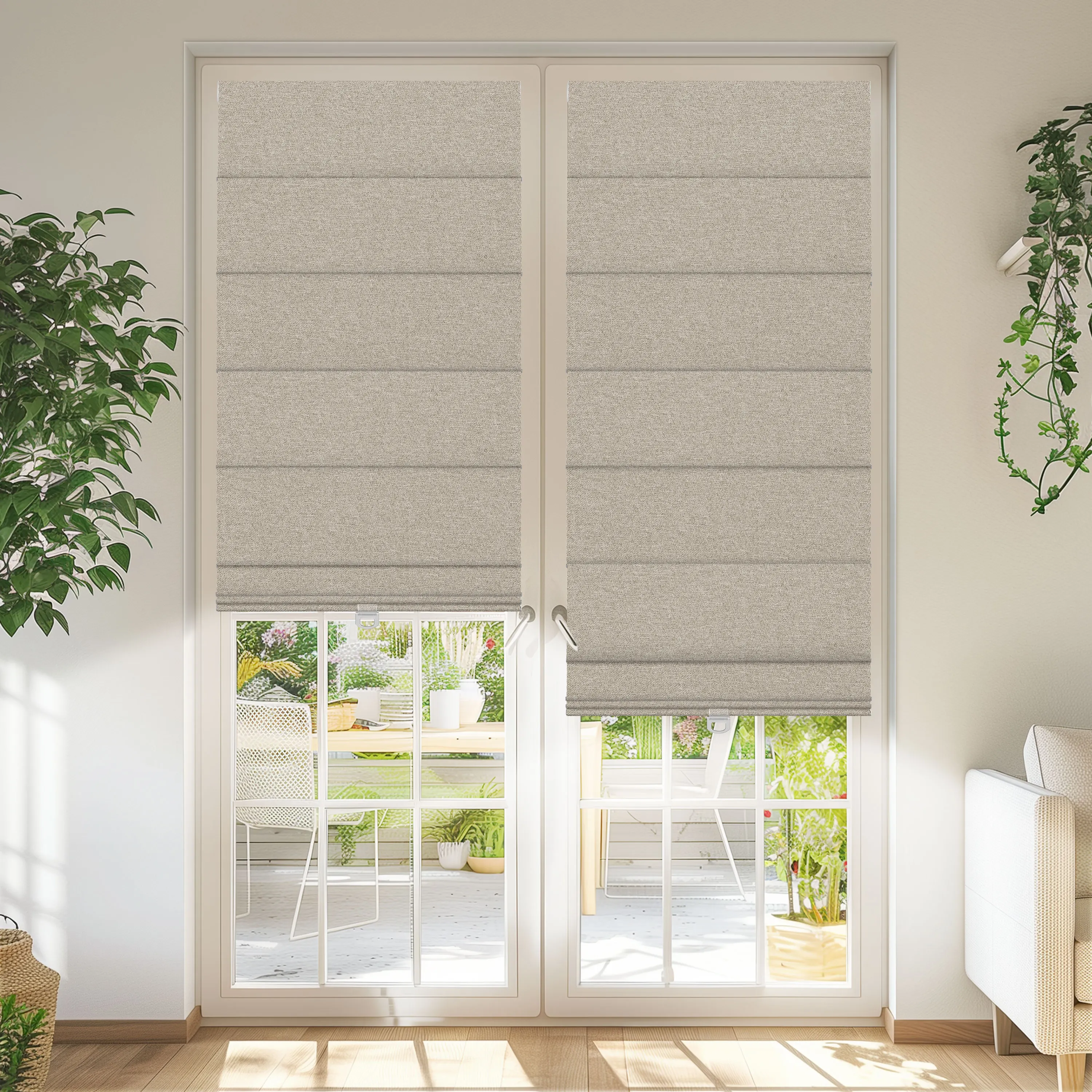 Modern Pop Style Fire-Resistant Roman Blinds  OEM Service Direct Factory Supply Roman Shades Built-in Installation for Bedrooms