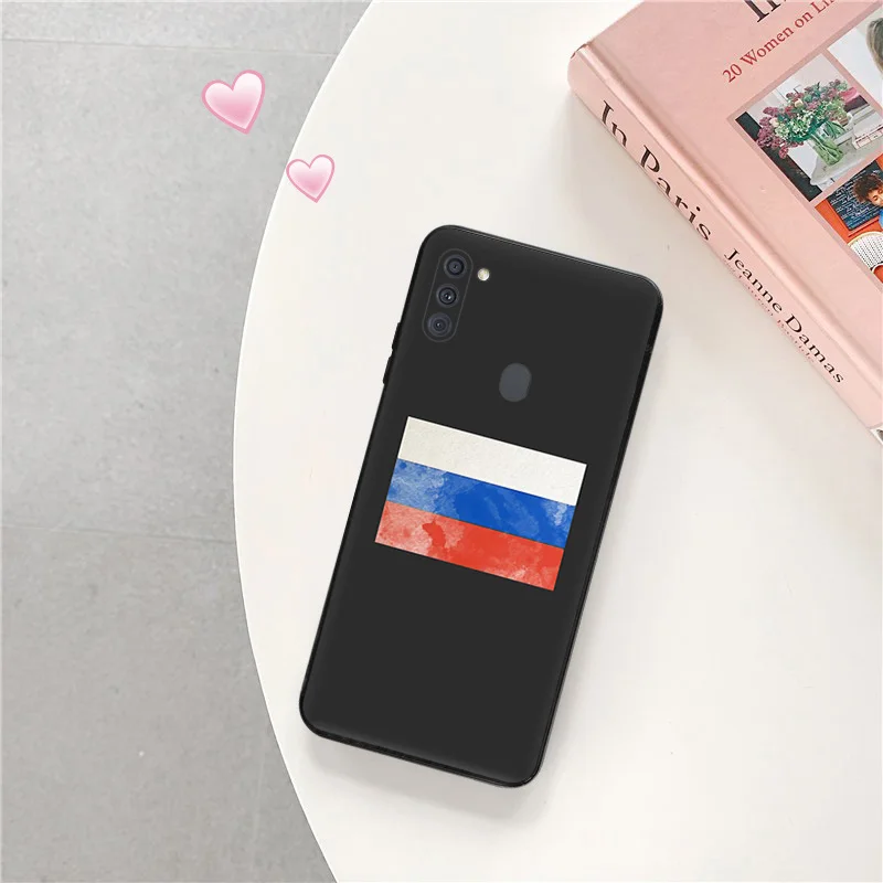 Soft Silicone Phone Case For A30 A15 A14 A13 A12 A11 A25 A24 A23 A22 A21S A20 A10 A20E Russia Flag totem Art Matte Protect Cover