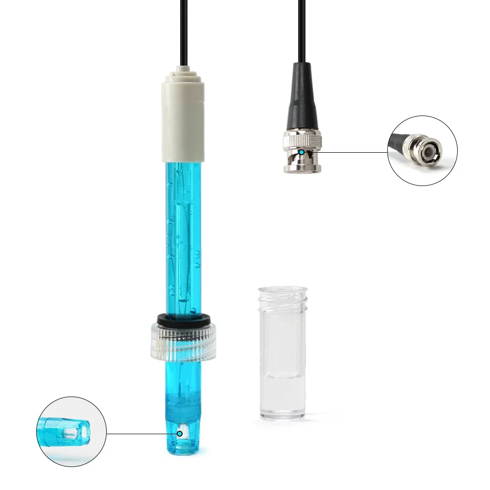 0-60 ° C Sensore rilevatore di colture PH Sonda PH per acquario Sonda da laboratorio Mm Nota Numero di pezzi Temperatura operativa C