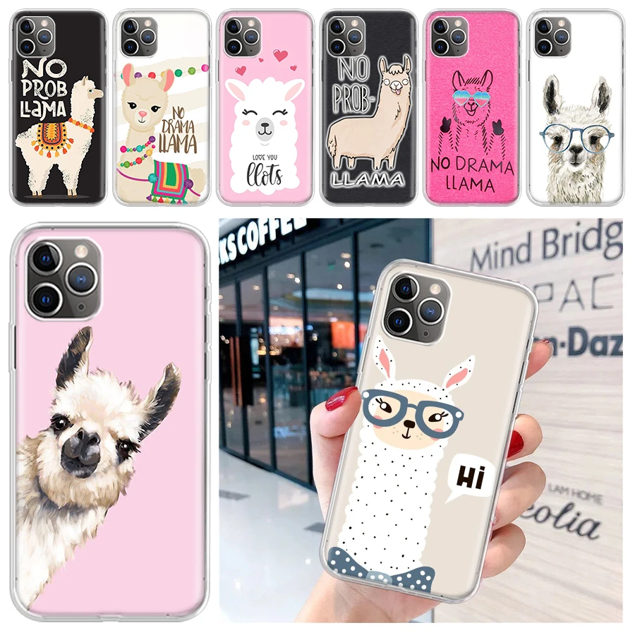 Lama Llama Alpacas Soft Phone Case for iPhone 16 15 14 Plus 13 12 Mini 11 Pro Max 7 + Apple XS X SE 2020 8 Cover Shell for iPhon