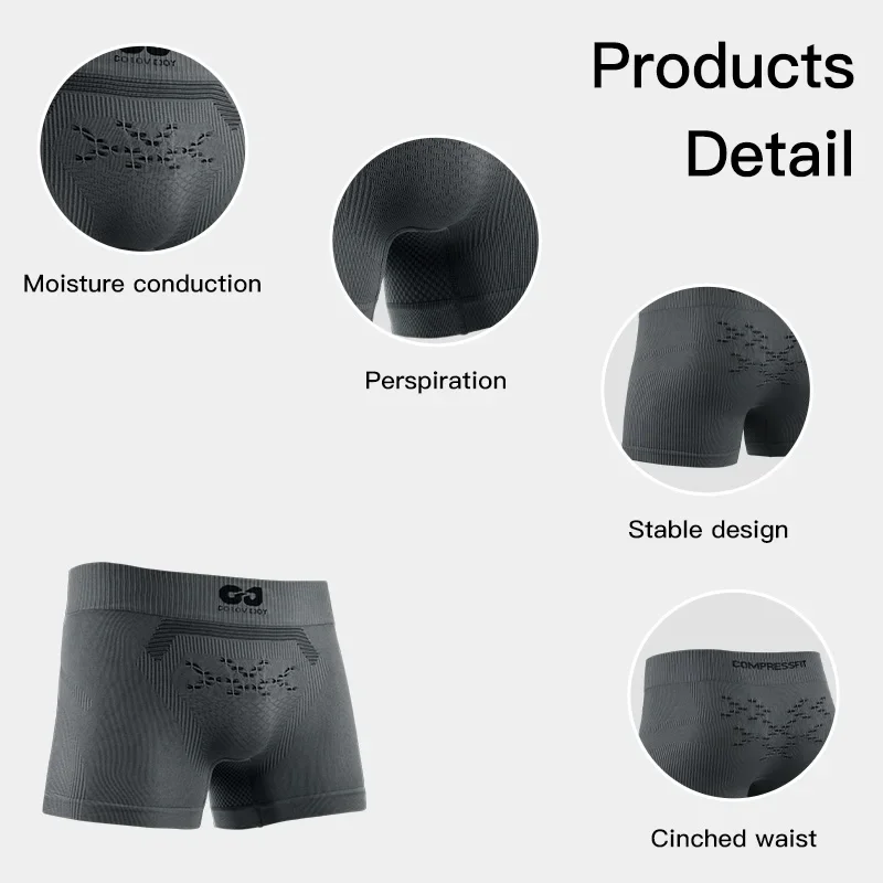 Roupa íntima de ciclismo masculina, meia-calça de compressão, shorts de ciclismo respiráveis ao ar livre, shorts boxer confortáveis, roupa íntima masculina