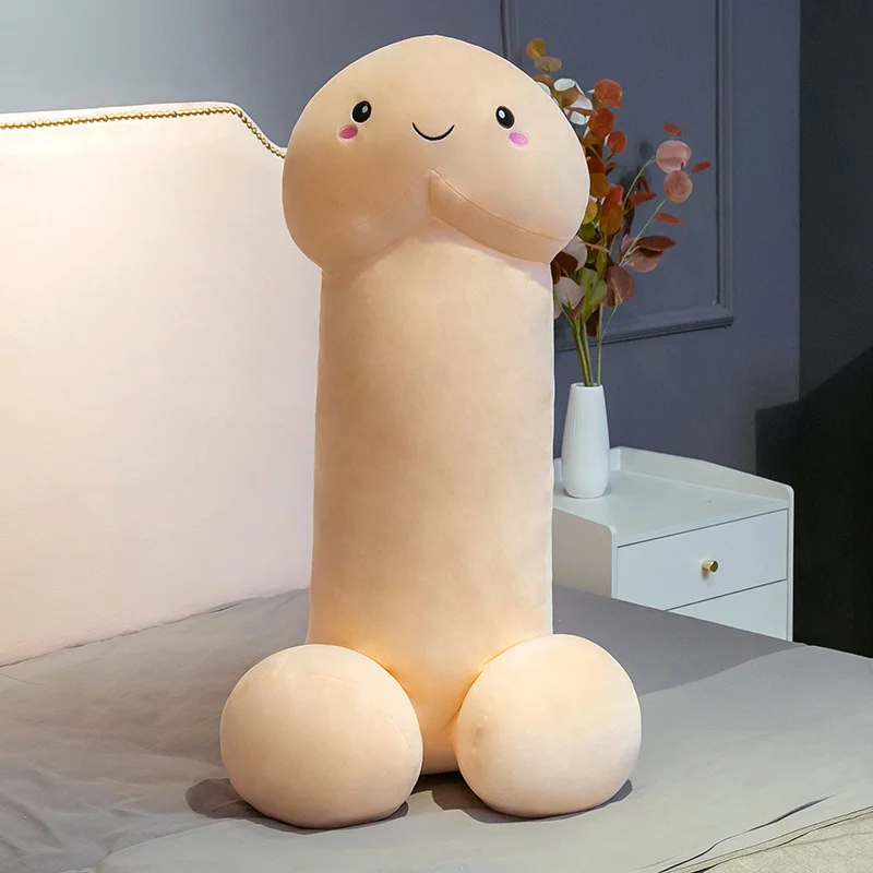 Almohada de felpa grande con forma de pene para adulto, almohada decorativa para novio, decoración del hogar, juguete de peluche, almohada Kawaii larga