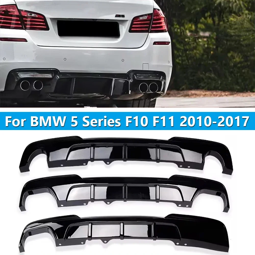 

For BMW 5 Series F10 M Sport M Tech Sedan 2010-2016 MK4 M5 Gloss Black Body Kit M5 Rear Bumper Diffuser Spoiler Front Lip