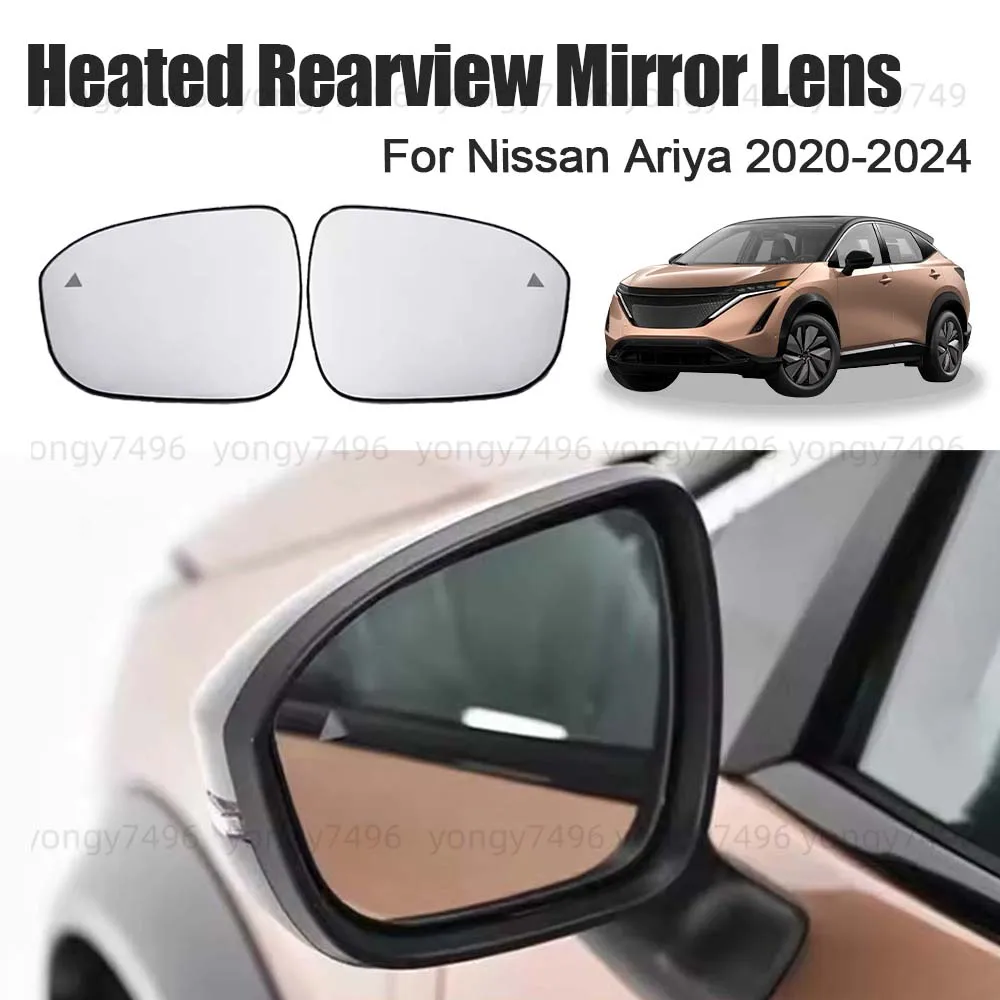 

Car Wide Angle Heated Rearview Mirror Lens For Nissan Ariya 2020 2021 2022 2023 2024 With Blind Spots Cars Accessories Replace