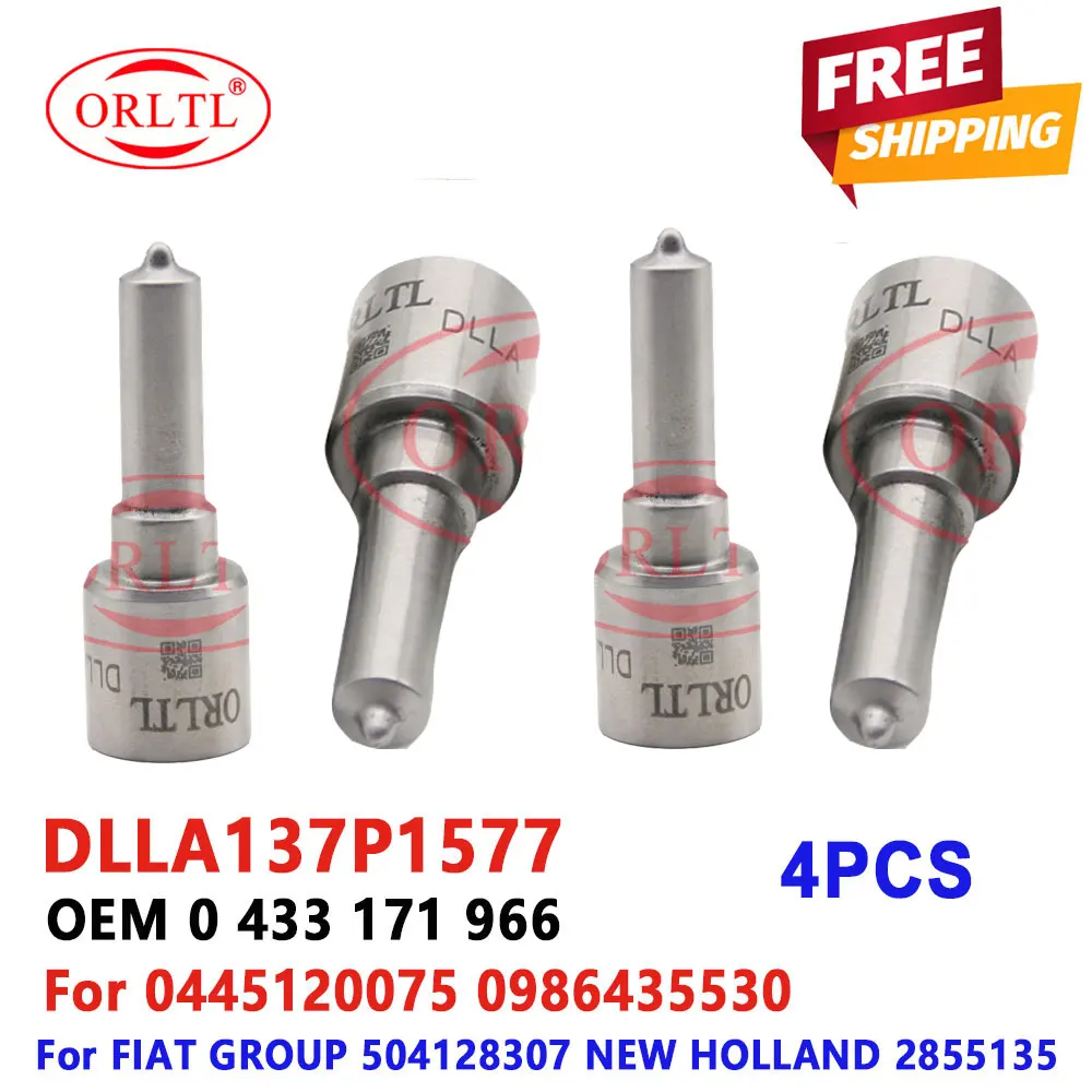 

4PCS DLLA137P1577 Fuel Injector 0433171966 DLLA 137P1577 Diesel Nozzle DLLA 137 P 1577 For FIAT GROUP 504128307 2855135