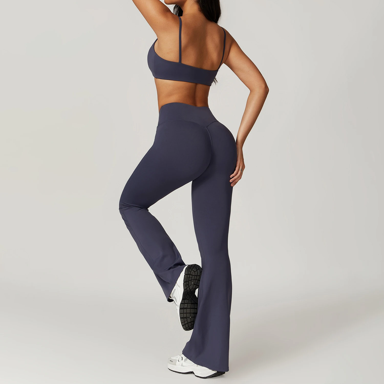 Vêtements de Yoga pour Femme, 2 Pièces, Vêtements d'Extérieur, Course à Pied, Exercice, Document Pur, Confortable, Respirant, Sexy, Dos aux, Vêtements de Fitness