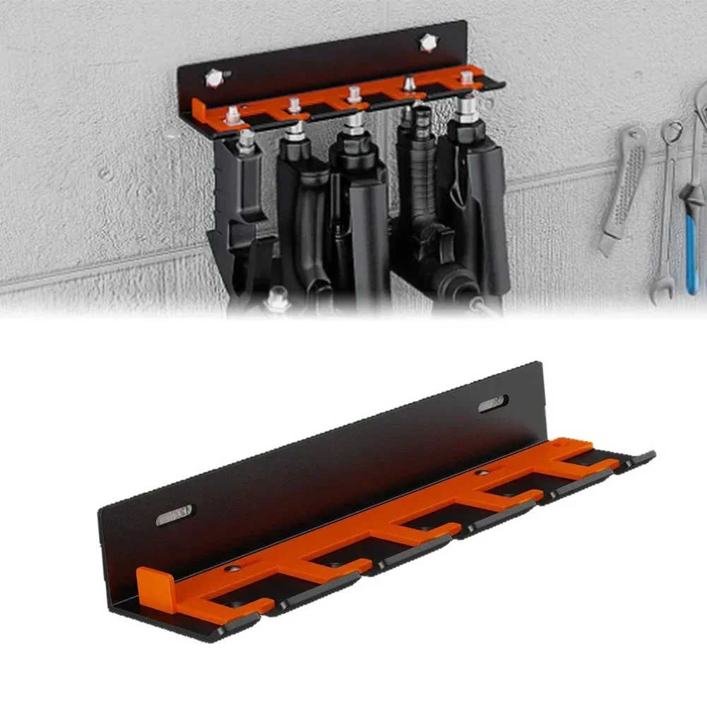 Heavy Duty Pneumatic Tool Rack Wall Mounted Organizer For Garage Workshop Iron Space Efficient Storage Tools Spare Parts