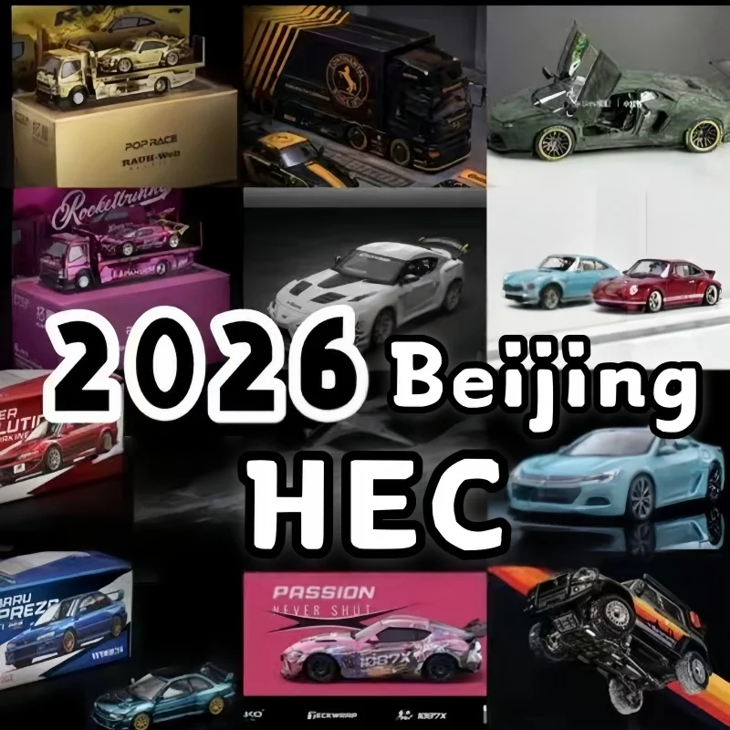 En Stock: Modelo a Escala 1:64 de la Exposición HEC Beijing 2026, Edición Limitada, Réplica en Miniatura de Aleación Fundida a Presión y Resina