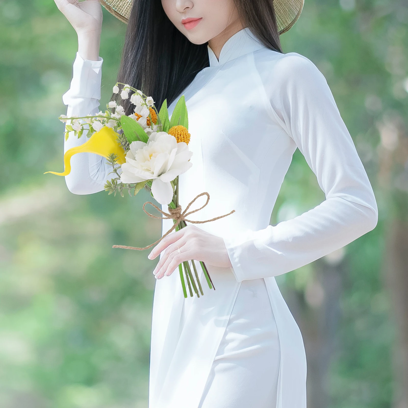 

Fake Flowers Artificial Bouquet Wedding Decor Table Decoration Decorative Yellow