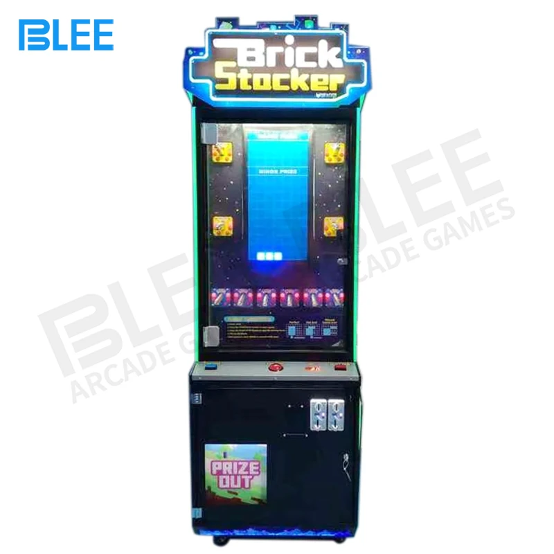 Coin Operated Amusement Coin Games Brick Stacker Arcade Game Plush Machine Gift Toys Vending Game for Sale