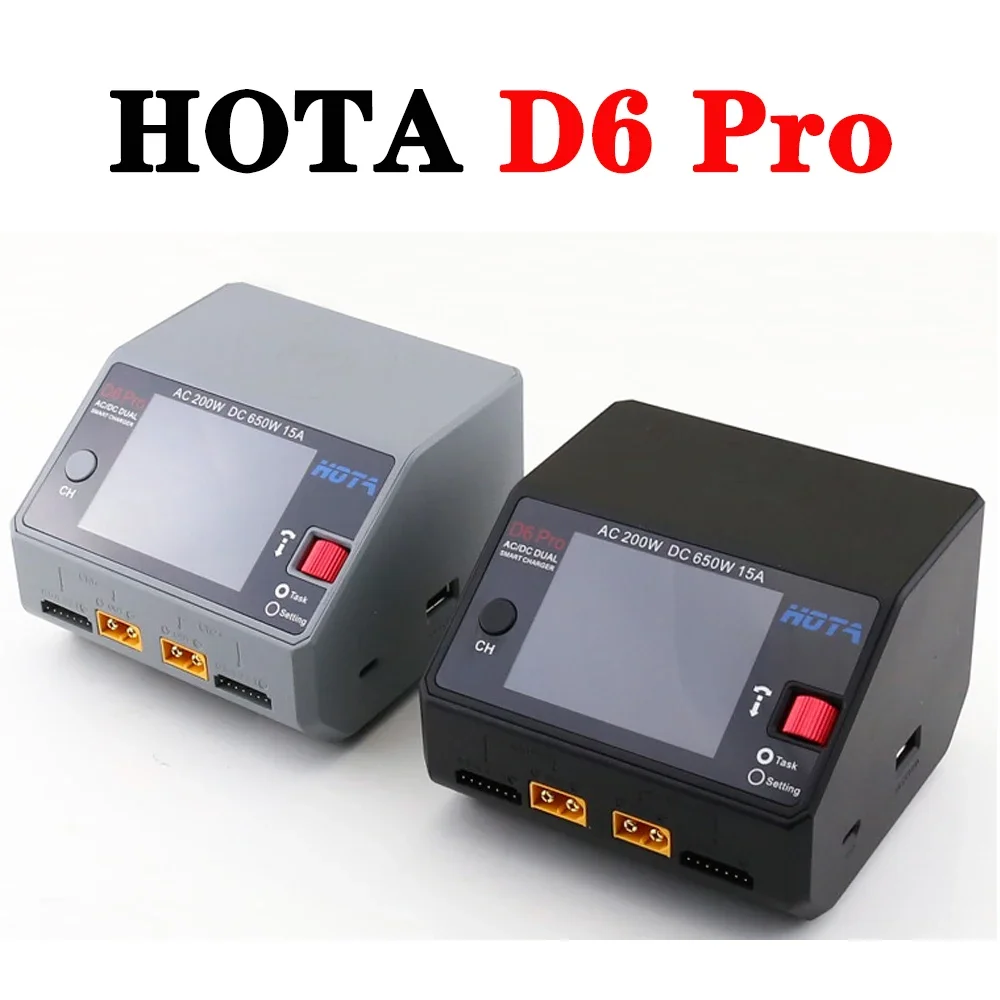 HOTA D6/ D6 Pro Smart Charger AC200W DC650W 15A for Lipo LiIon NiMH Battery With iPhone Samsung Wireless Charging