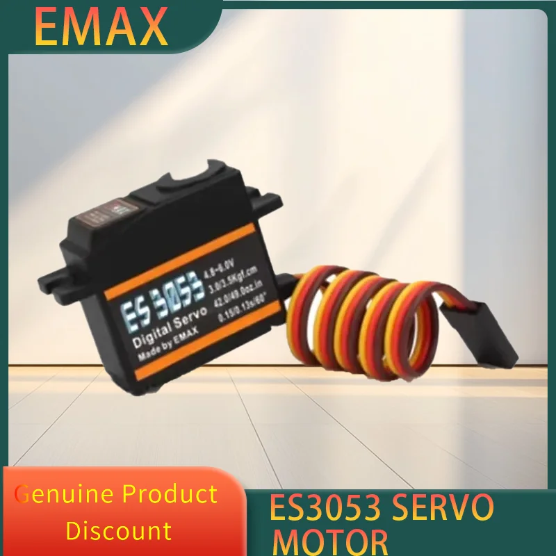 

EMAX ES3053 17 г 3,5 кг 0,13 сек 23T цифровой сервопривод с пластиковой шестерней для радиоуправляемого самолета ES3153 обновленная версия