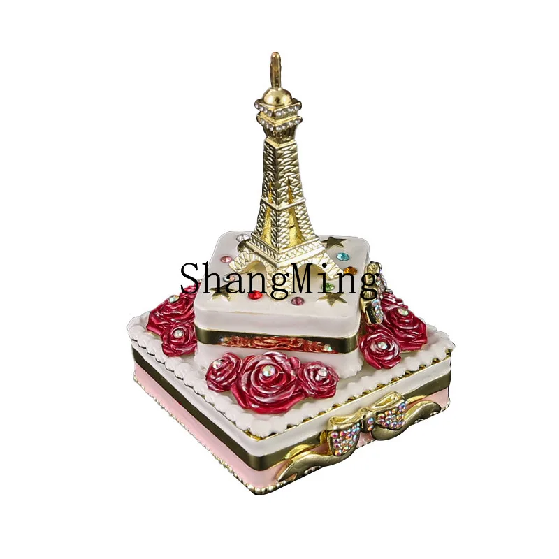 CL Jewelry Box Jewelry Box Cake Rose Souvenir Jewelry Box Bow Storage