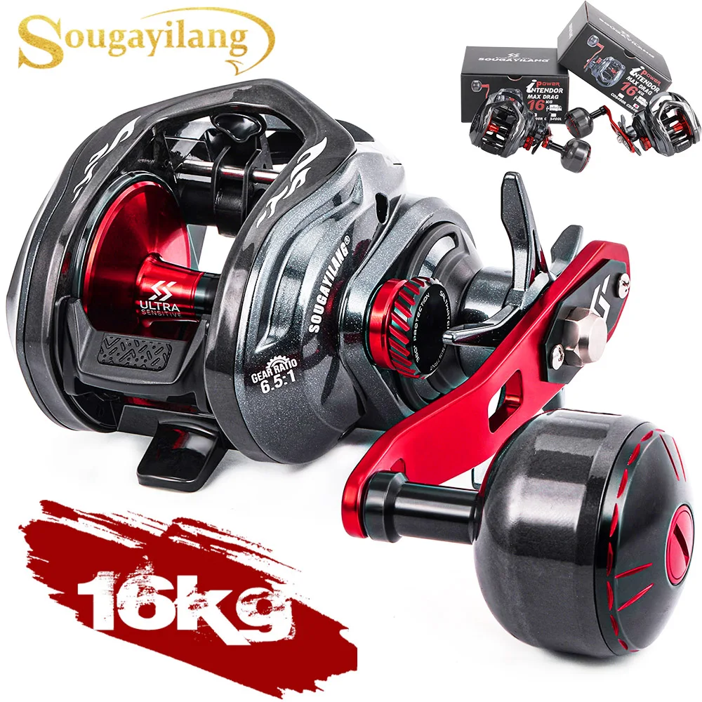 carrete-de-pesca-sougayilang-cds400-baitcasting-arrastre-maximo-16kg-freno-magnetico-relacion-de-engranaje-65-1-cuerpo-de-fibra-de-carbono-carrete-de-pesca-de-un-solo-mango