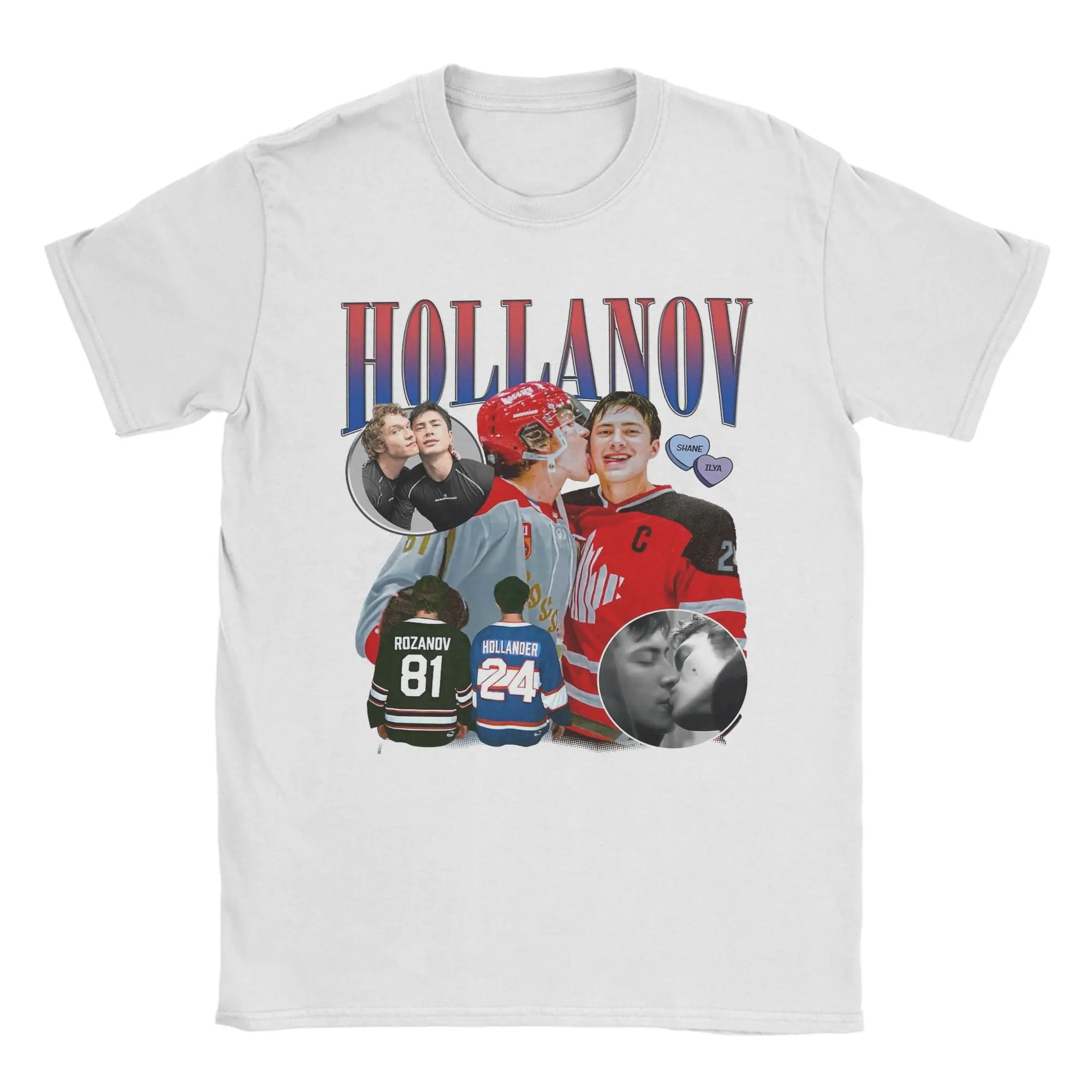 Heated Rivalry Hollanov Ilya Rozanov and Shane Hollander Men Women T Shirt Tee Shirt  Crew Neck T-Shirts Cotton Original Clothes